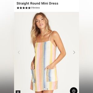 Billa Bong Straight Round Mini Dress With Pockets